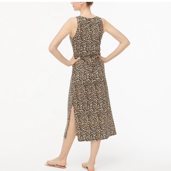 J Crew Factory Animal Print Sleeveless Knit Midi Dress - Picture 2 of 8